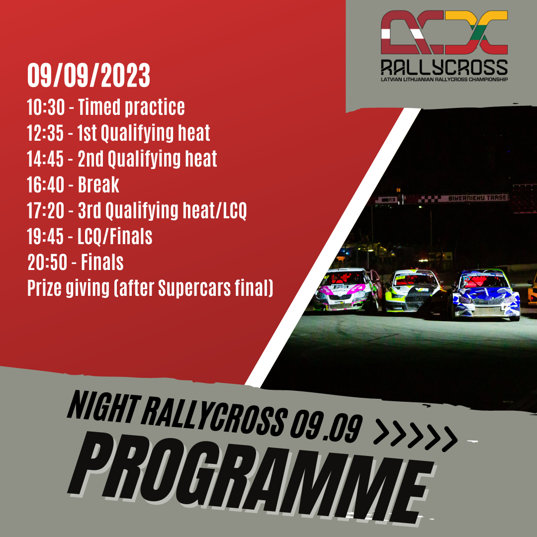 Race Event Program RACE PROGRAMME