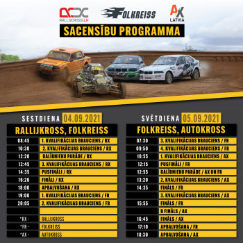 RACE PROGRAMME MŪSAS TRILLERIS